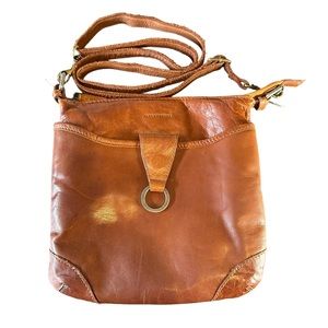 Jack Georges Voyager Cross Body Leather Bag Honey